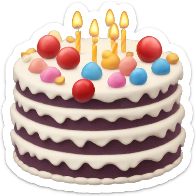 birthday cake sticker