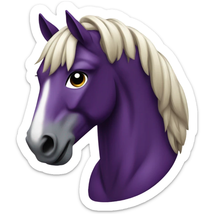 Grape purple horse sticker