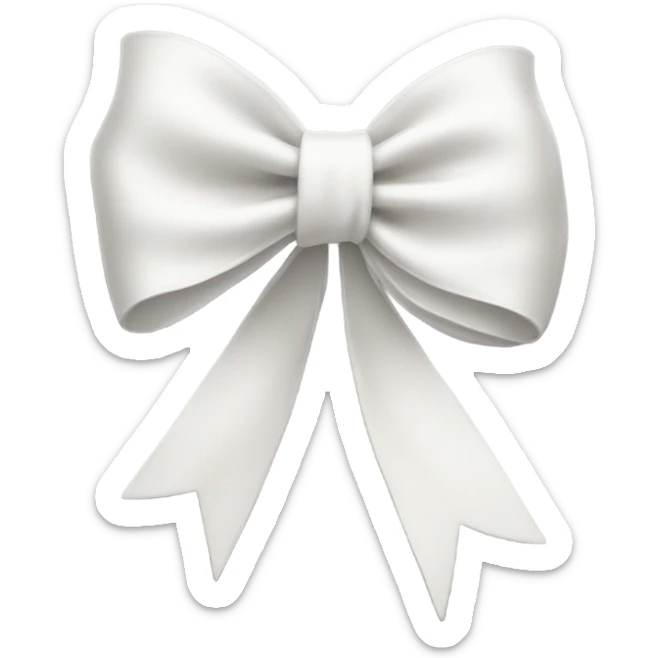 white bow sticker