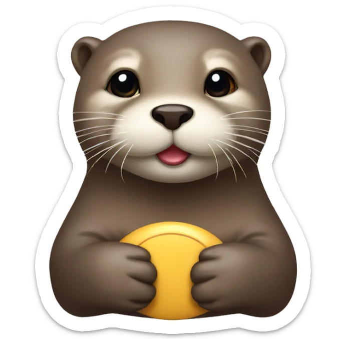 Otter with pacifier  sticker