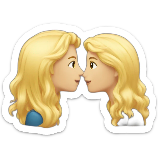 blond-hair-girl-and-blond-hair-man-kiss sticker