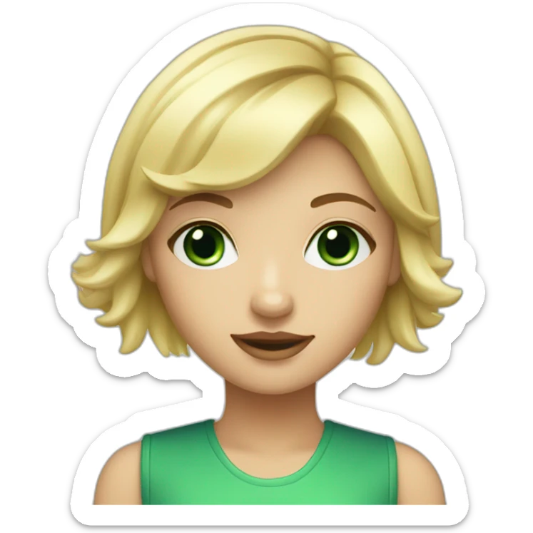 blond-girl-short-hair-and-curtain-fringe-with-green-and-blue-eyes sticker