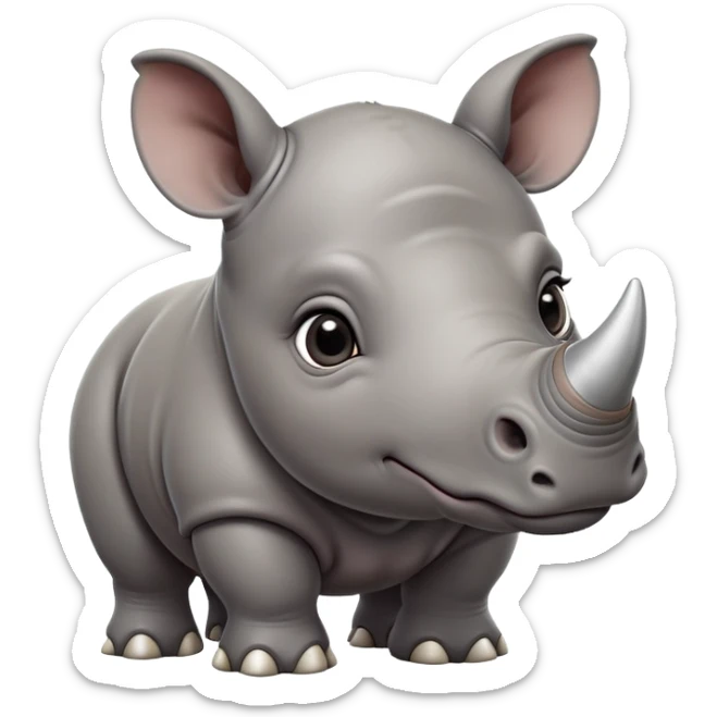 cinematic-noble-baby rhinoceros-portrait-emoji,-poised-and-regal,-with-a-massive,-powerful-build-and-a-thick,-deep-set-soulful-piercing-eyes,-simplified-yet-sharp-and-sophisticated-features,-highly-detailed, large eyes sticker