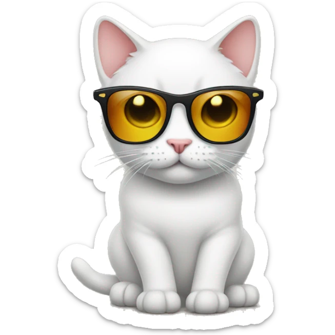 Cat with sunglasses sticker