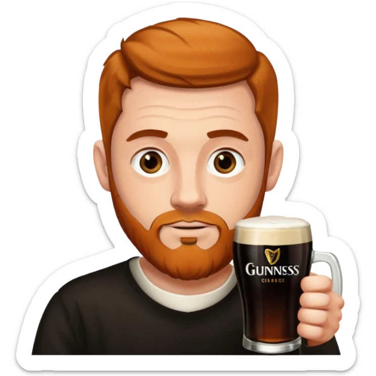 𝙸𝚛𝚒𝚜𝚑 𝚖𝚊𝚗 𝚍𝚛𝚒𝚗𝚔𝚒𝚗𝚐 𝚙𝚒𝚗𝚝 𝚘𝚏 𝚐𝚞𝚒𝚗𝚗𝚎𝚜𝚜 sticker