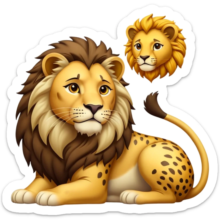Üzerinde panter leopar aslan ve çitanın ellerinde silah tuttuğu ve kaslı olduğu bir emoji sticker