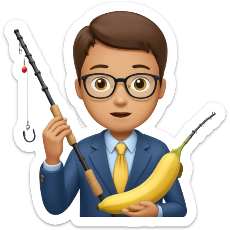 Make accountant loves fishing bananas movies and comics sticker