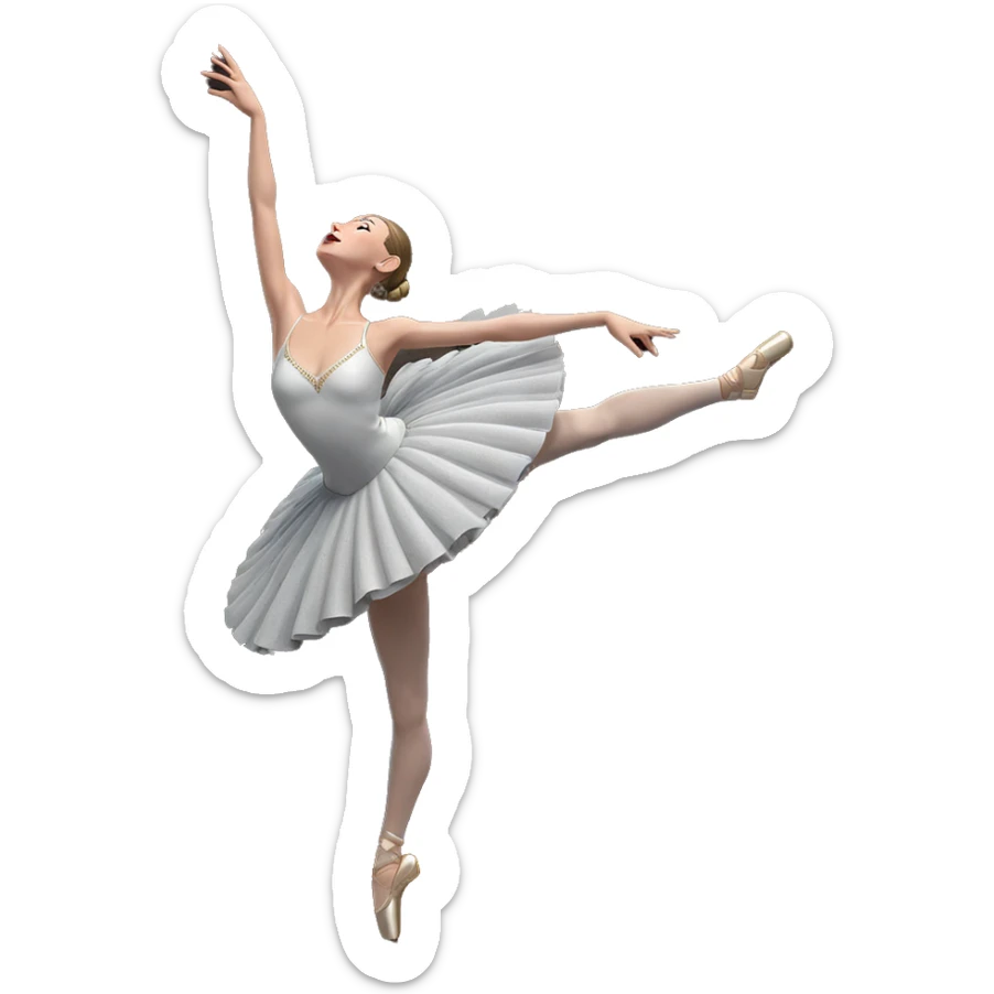ballerina in elegant pose sticker