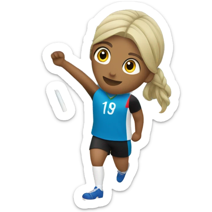 Volleyball player with the flag of Azerbaijan sticker