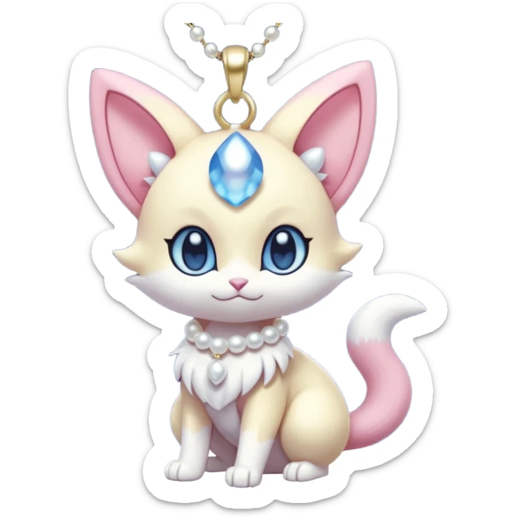 Cute Adorable Kawaii Royal Elegant Tall Pretty Beautiful Skitty-Meowstic-Gorebyss-Pokémon (full body) sticker