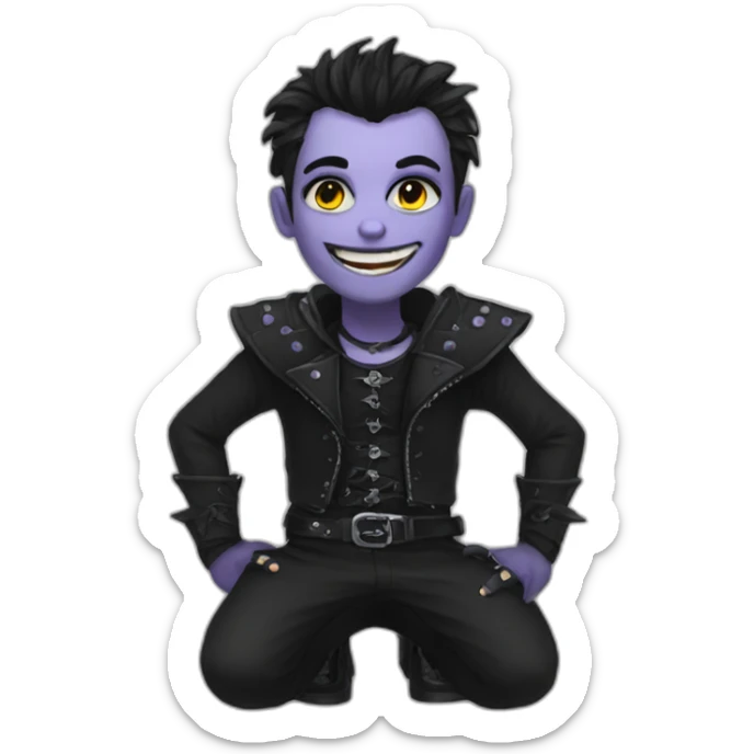 happy goth sticker