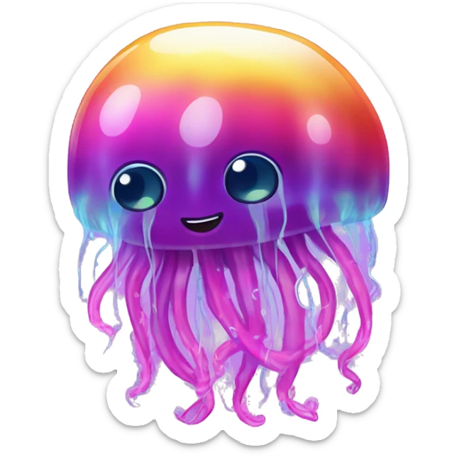 Lisa frank jellyfish sticker