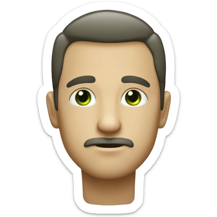 Hombre con Ojos verdes pelo rubio oscuro piel blanca sticker