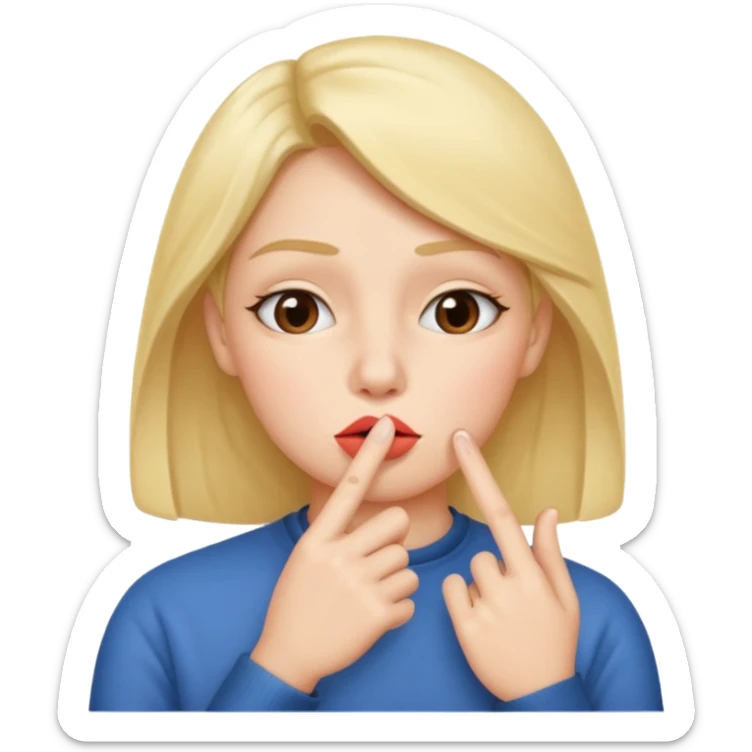add-a-finger-in-front-of-the-pursed-lips-to-clearly-show-the-shushing-gesture sticker