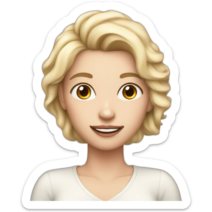 woman with fair skin takes a photo on the phone sticker