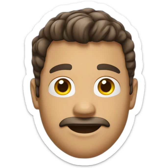 personne brun cheveux court homme sticker