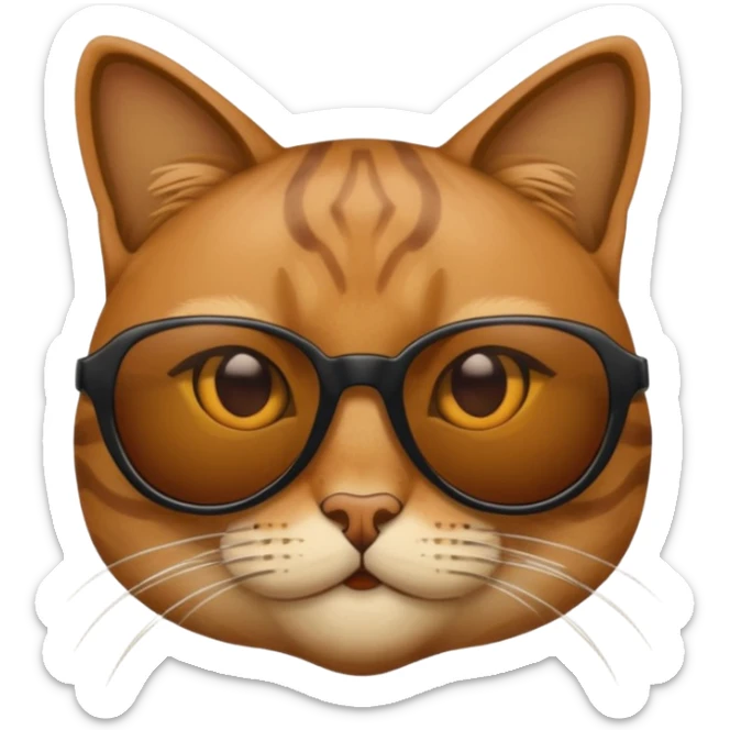 Мирон Cat with sunglasses sticker