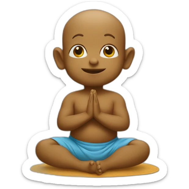 Bébé yodas qui fait du yoga et qui mange de la chakhchoukha sticker