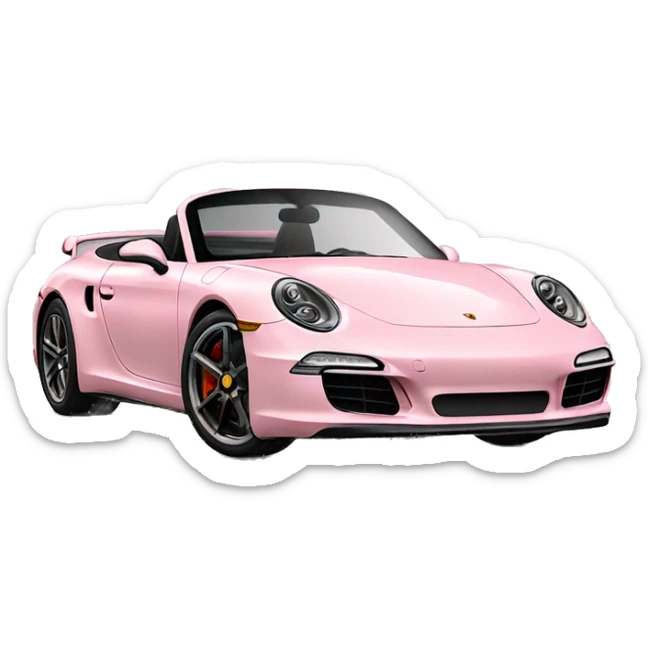 pale pink porsche  sticker