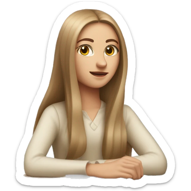 white girl with light brown straight long hair and apple laptop sat next to brown girl with long dark and a candle on the desk sticker