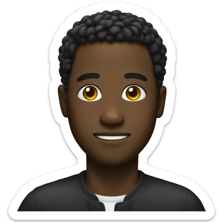 Small black man sticker