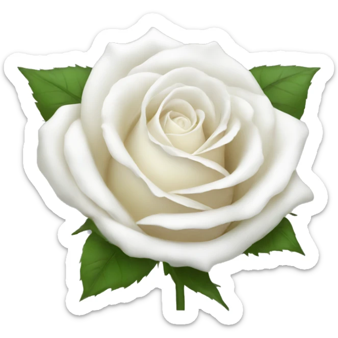 White rose sticker