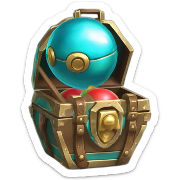 Pokemon Game LootCase Color DarkCyan Rich Treasure Legendary Epic Pokeballs Pokemons and Pokemon Items Inside this have Shiny Glow sticker