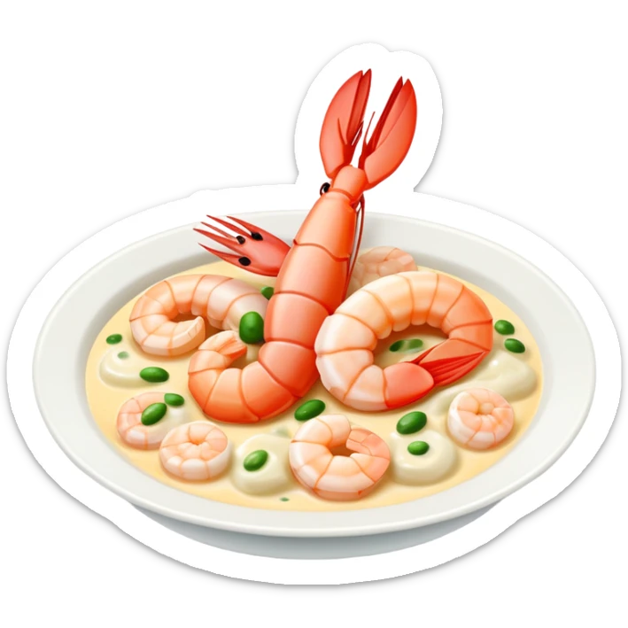 Shrimp dish luxury  sticker
