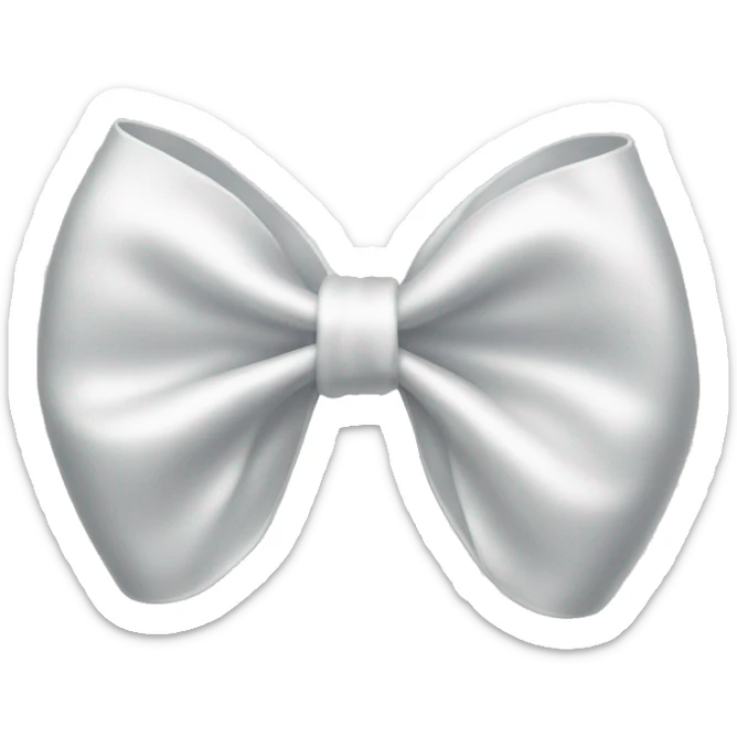 white satin bow sticker