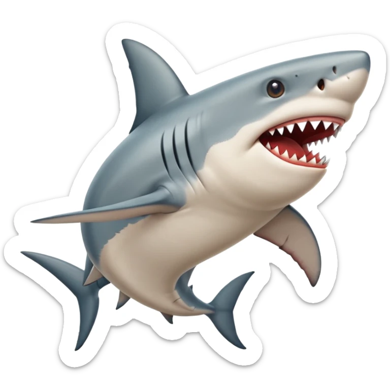 Shark wearing shoes and he has only 2 legs Italian brainrot tralalelo tralala sticker