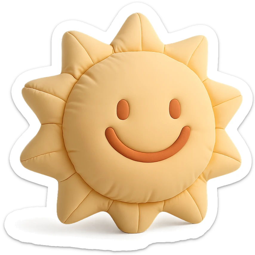 smiling sun sticker
