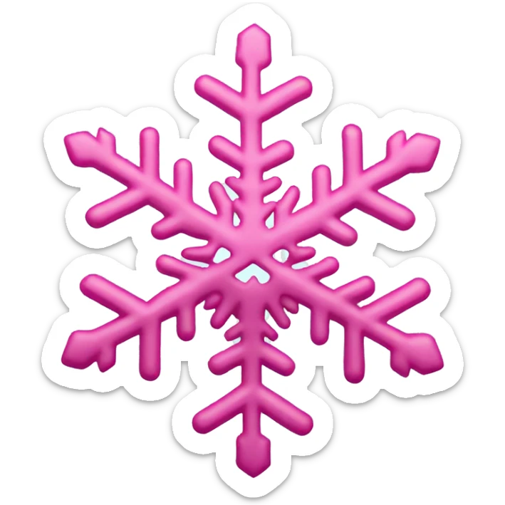 pink snowflake  sticker