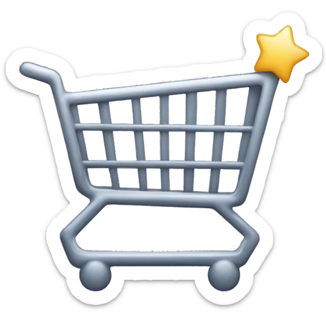 shopping cart width box sticker