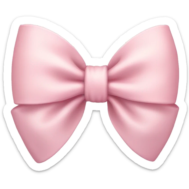 pale pink bow sticker