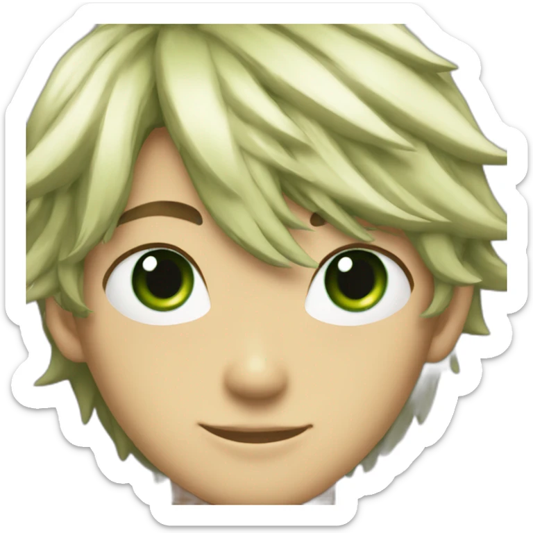 18 years old boy, roman nose, black air surfer hair, green hunter eyes, sideways sticker