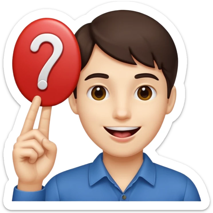 Happy face with tongue out with a number six in one hand and number seven in the other hand sticker