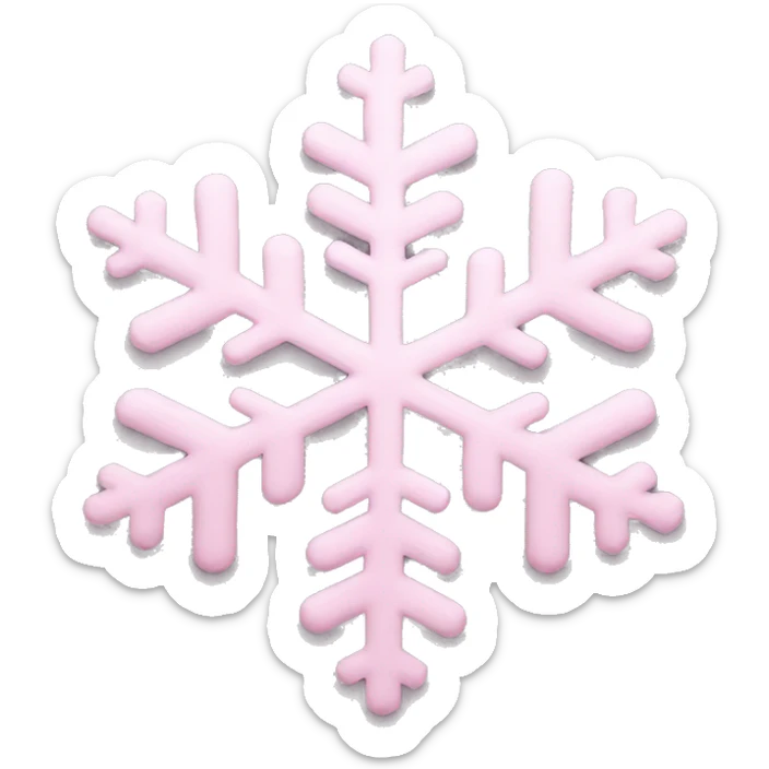 pastel pink snowflake  sticker