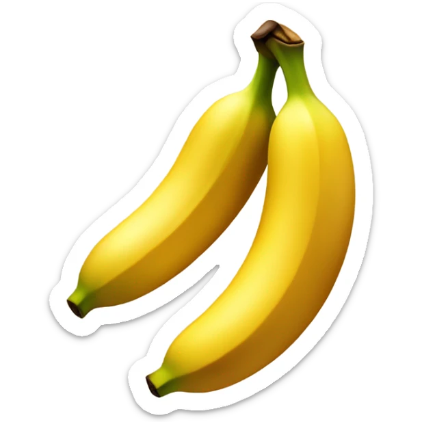 Create a golden banana emoji with rich golden tones and a subtle shimmer, giving it a premium, sophisticated look. Add a refined texture to symbolize a higher level of support and significance sticker