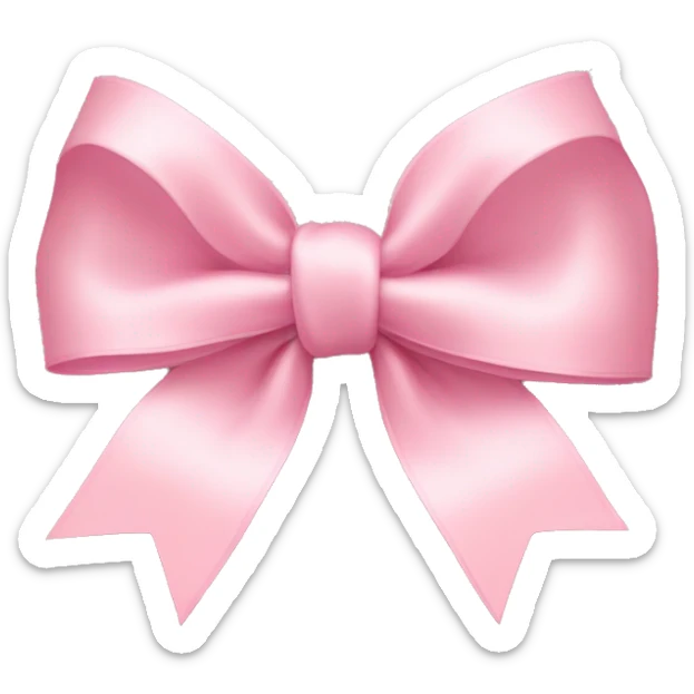 light pink bow on light pink bow sticker