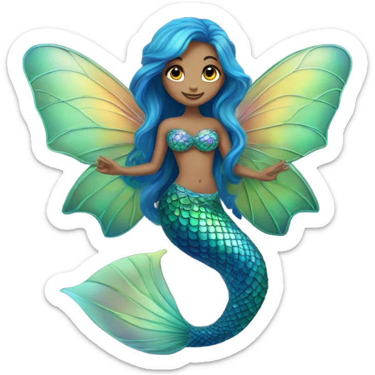 Mermaid with wings sticker