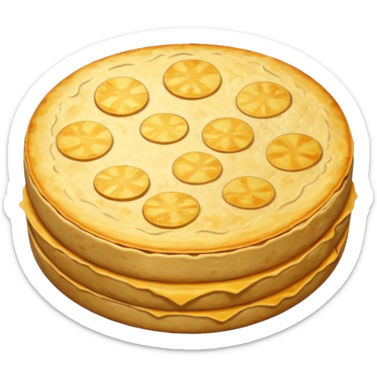 Tortilla de patata española jugosa por dentro sticker