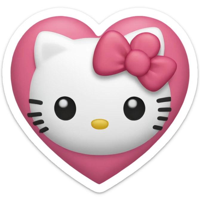 hello kitty heart sticker
