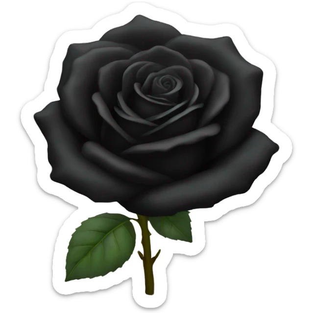 Black rose sticker