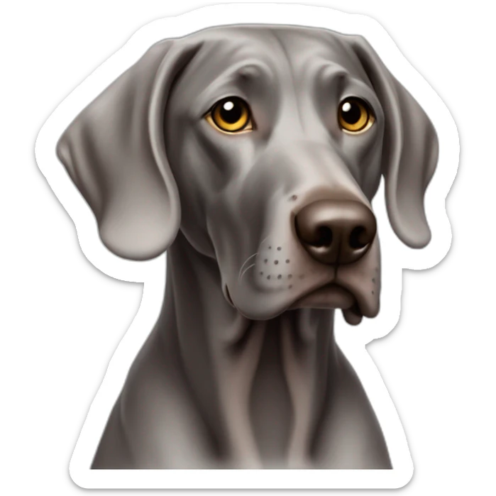 weimaraner funny sticker