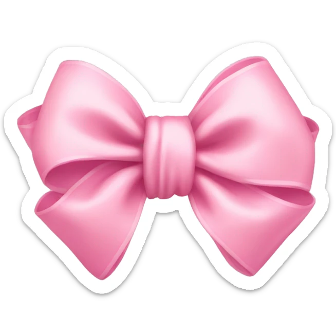 Baby pink bow sticker