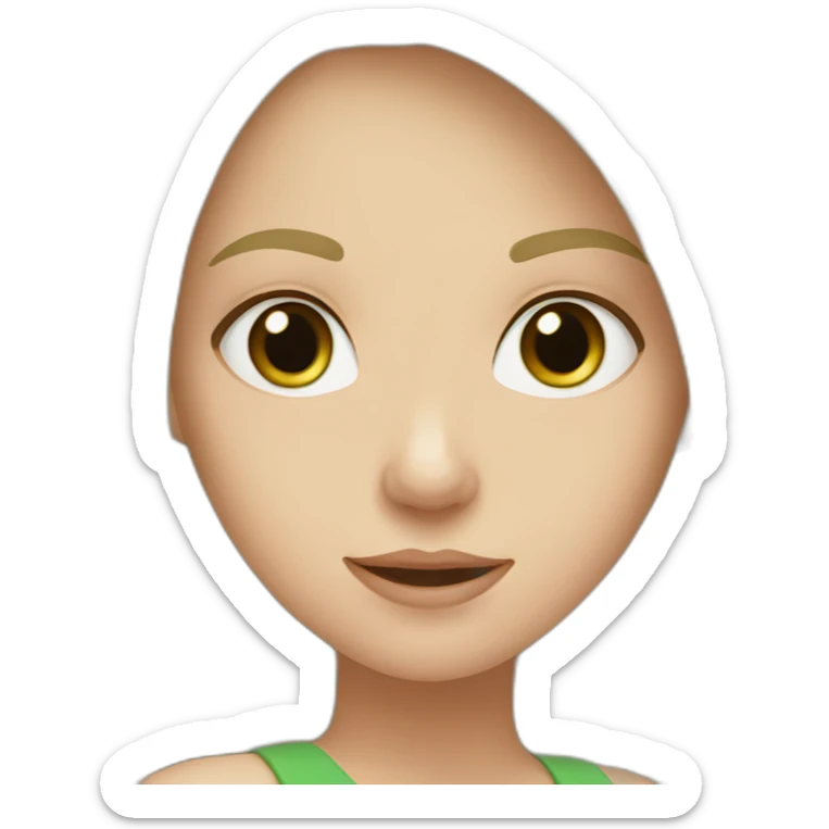 A white, blonde, green eyes girl talking with a white, brown hair, brown eyes girl sticker