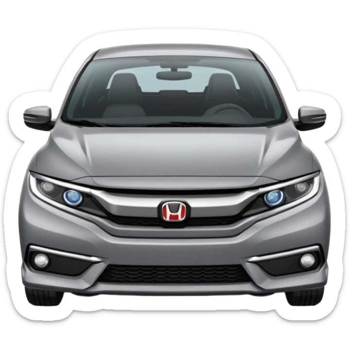 Make an emoji of a 2024 Honda civic with a grey exterior with no added color  sticker
