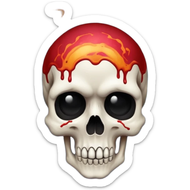 image of deep space, with planets, stars an a galaxy, in the style of your bleeding skull art. With a black background sticker