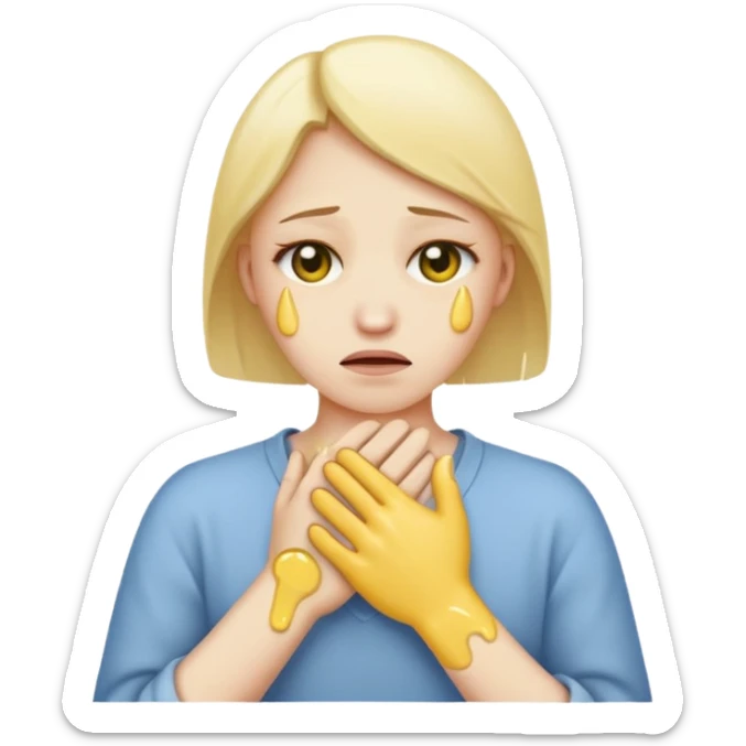 slitting my wrist normal round yellow emoji like traditional original emojis before the people ones sticker