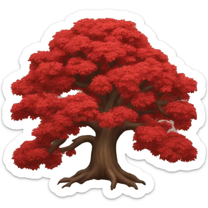 arbol rojo sticker